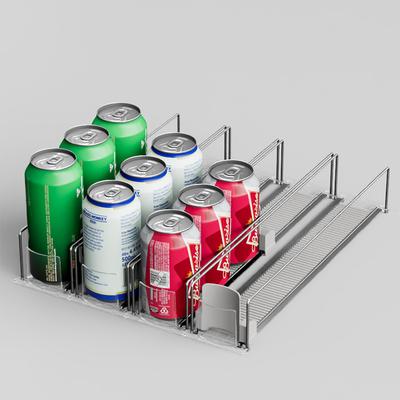Beverage Spring Pusher Glide for Fridge Automatic Drink Propeller Bottle Rack Cans Organizer Refrigerator Drink Dispenser Shelf