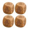 Solid Wood Book Dice Wooden Reading Decision Dice, 6-Sided Engraved Quotes Prompt, Natural Interactive Charm, Fun Companion Lover Habit Gif Tool