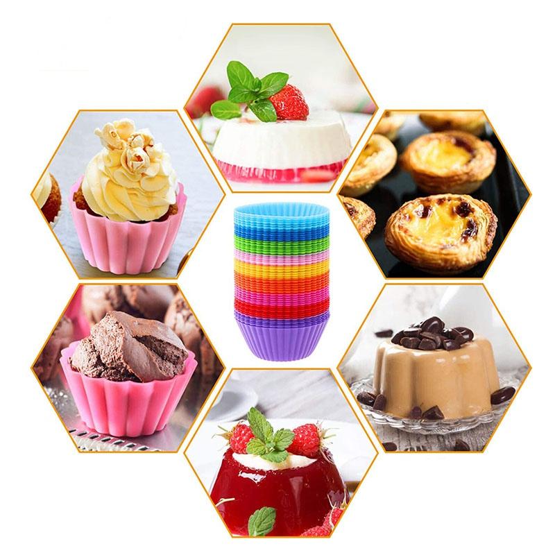 Bake Muffin Cup 7cm Round Silicone Cupcake Mold