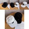 Letter W Cotton Blend Baseball Hat With Wide Brim And Letter Embroidery For Teens