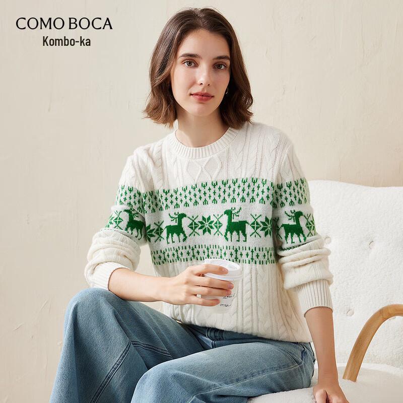 

Женский свитер Komom Boca из утолщенного чистого кашемира с круглым вырезом S