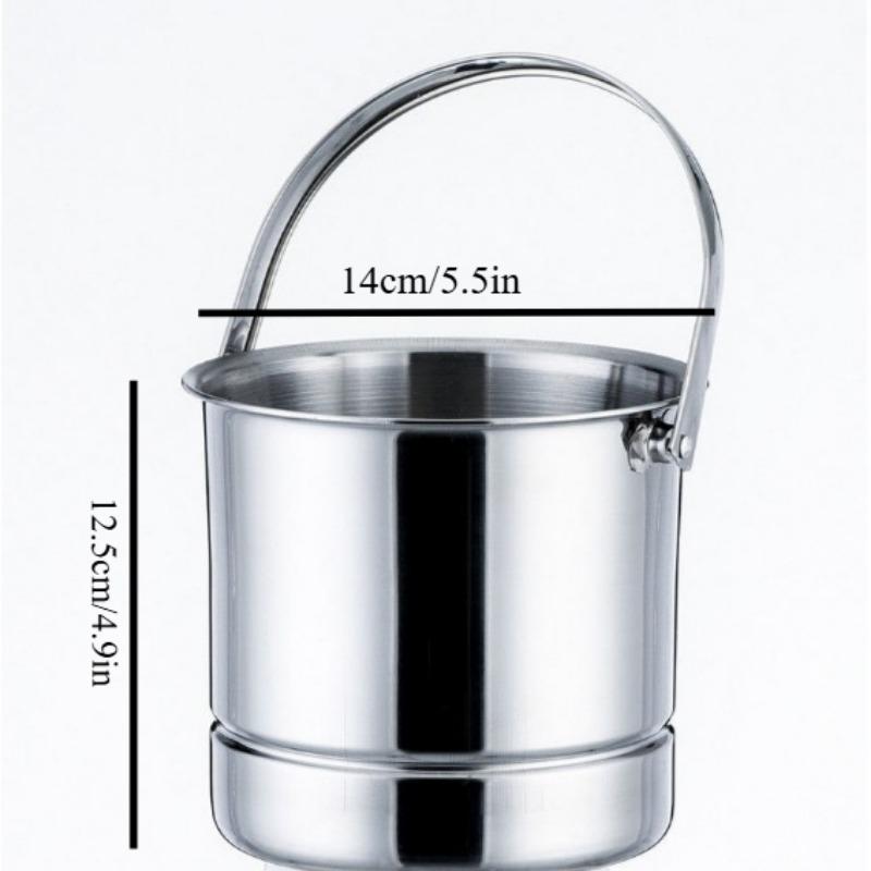Camping Home Ice Bucket, Stainless Steel Ice Bucket, Ice Cube Bucket, Champagne Bucket, Red Wine Chilled Bucket for Use