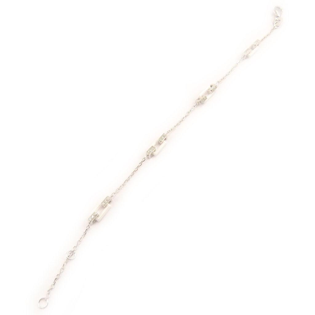Les Trésors De Lily [L4624] - Silver Bracelet 'Sissi' Silver White (rhodium-plated) - 12x4 Mm