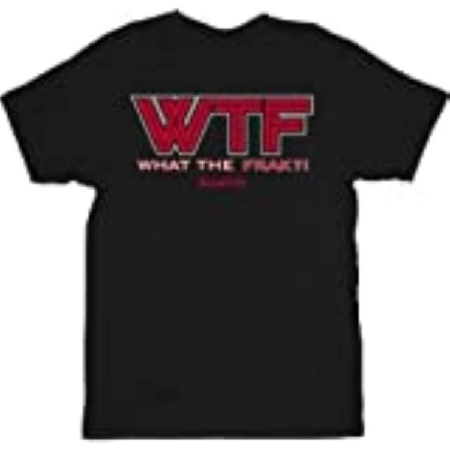 Battlestar Galactica WTF Red Logo What The Frack Adult T-Shirt Tee (Large) S чёрный
