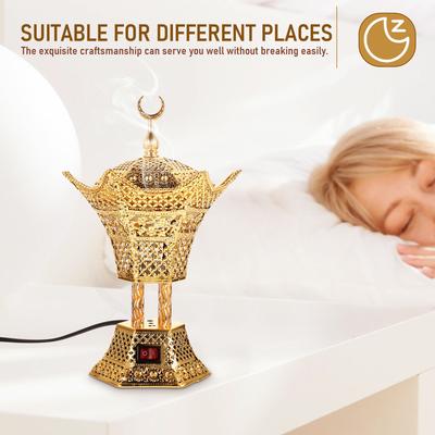 Electric Incense Burner with Eu Plug Desktop Censer for Home Decor Office Study Yoga Room Vintage Aroma Burner Centerpiece