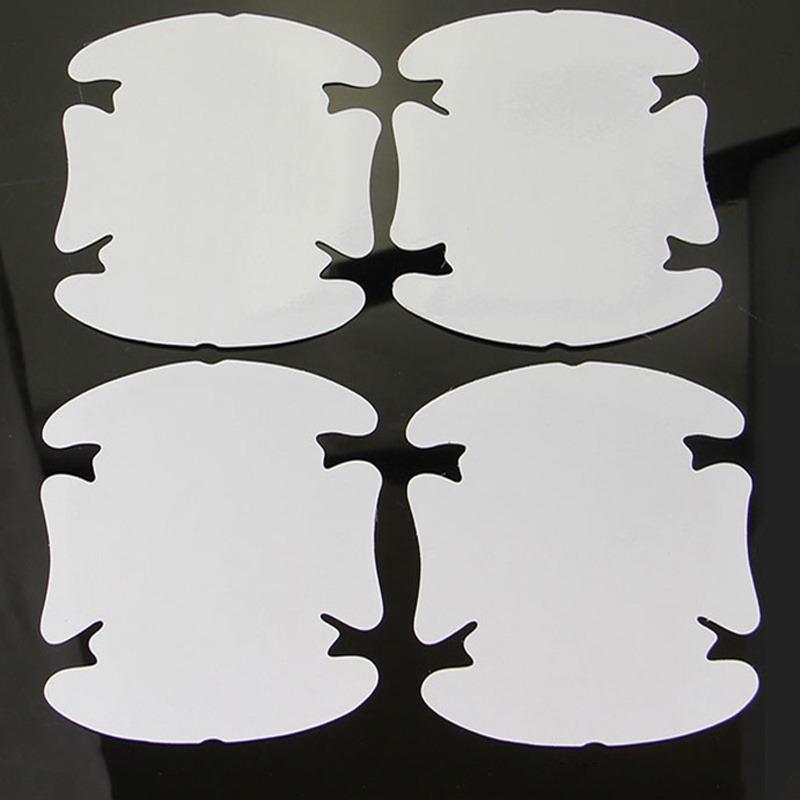 4pcs Car Stickers Door Handle Protective Film Transparent Waterproof Carbon Fiber Styling Decoration Auto Accessories Outdoor