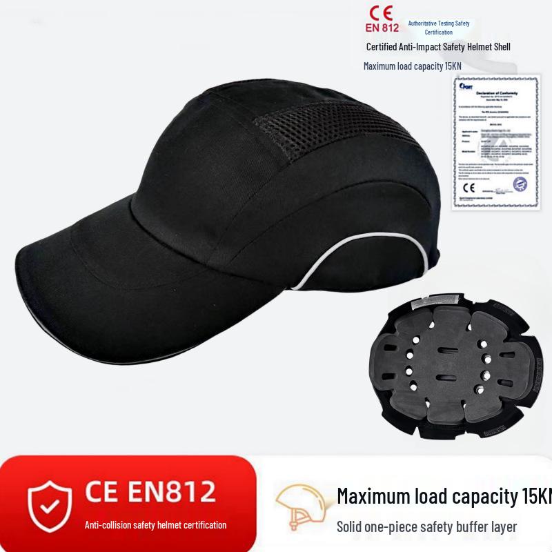 Lehká prodyšná bavlněná bezpečnostní čepice s ABS vložkou - Odolná proti nárazu a pádu