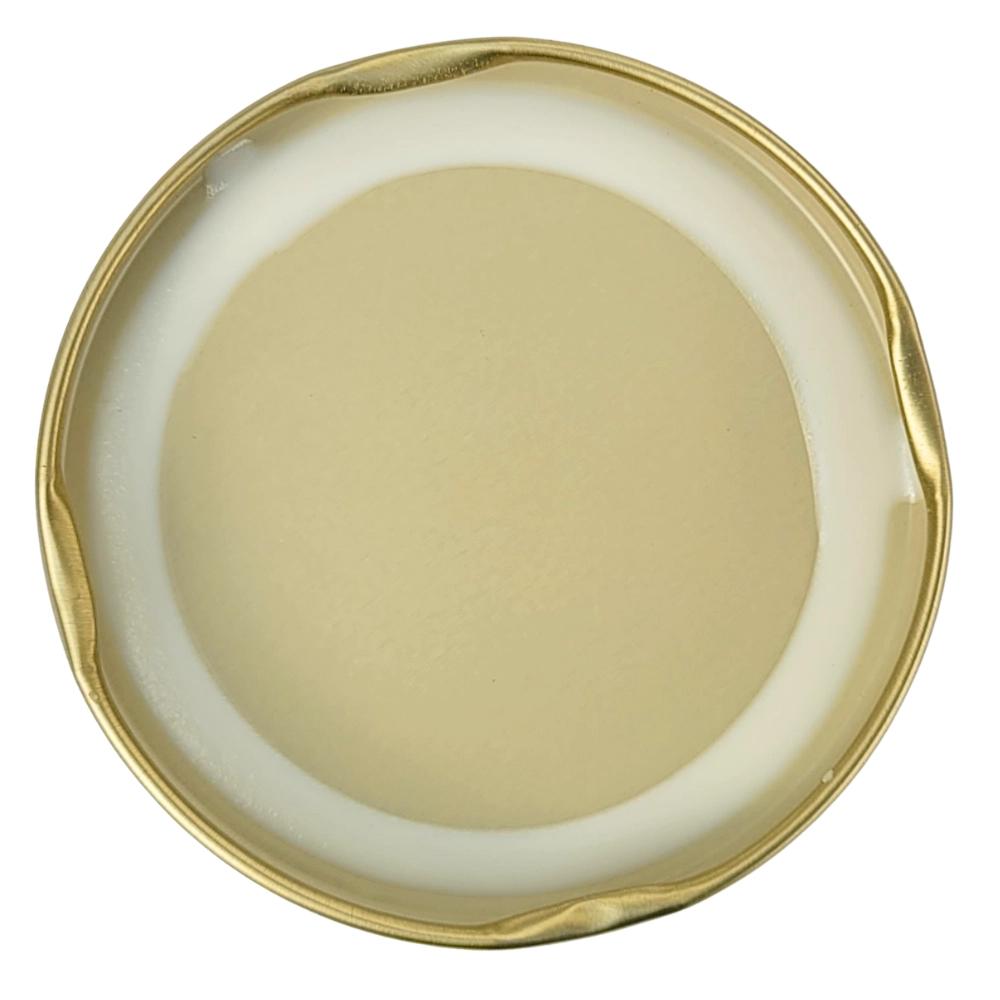 Šroubovací uzávěr Víčko na zavařovací sklenici průměr 66/4 ze zlata, 10 ks.