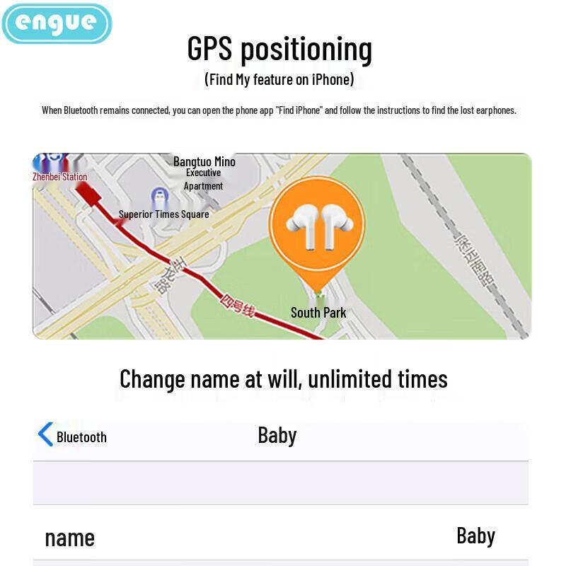 ENGUE HS-B2 ANC TWS Bluetooth Earbuds