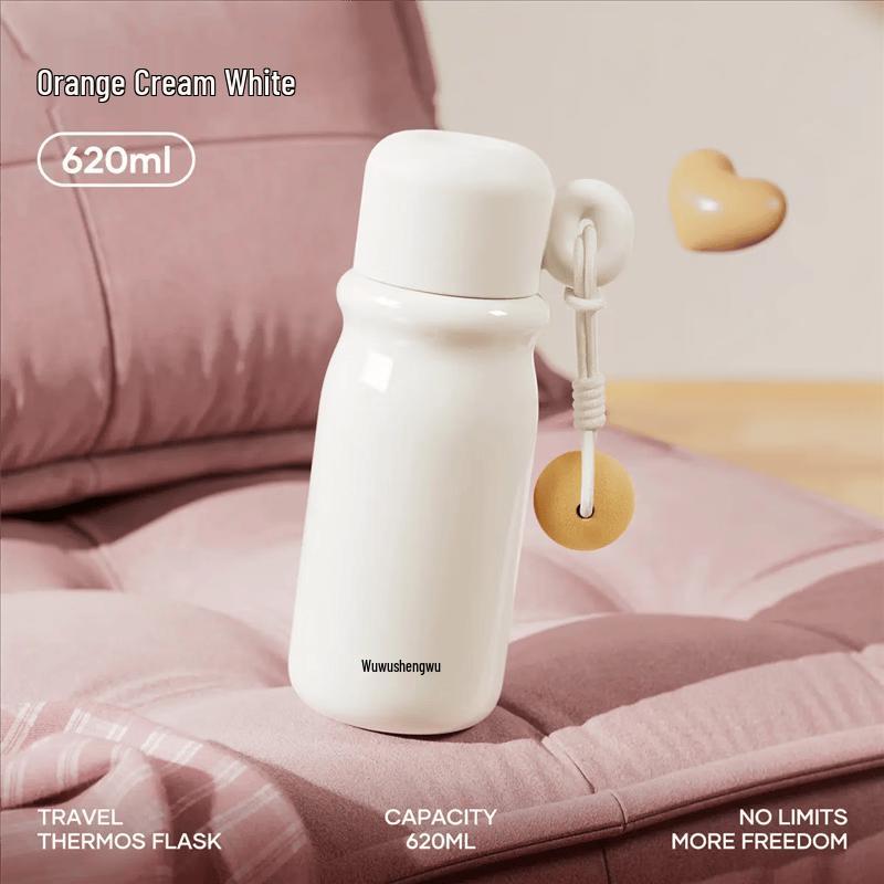 RELEA 316L Stainless Steel Insulated Straw Cup with Handle, 620ml