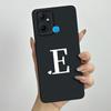 For Infinix Smart 6 Plus Case Infinix Smart6 Plus Phone Case X6823C Cute Initial Letters Square Soft Silicone Back Cover Fundas