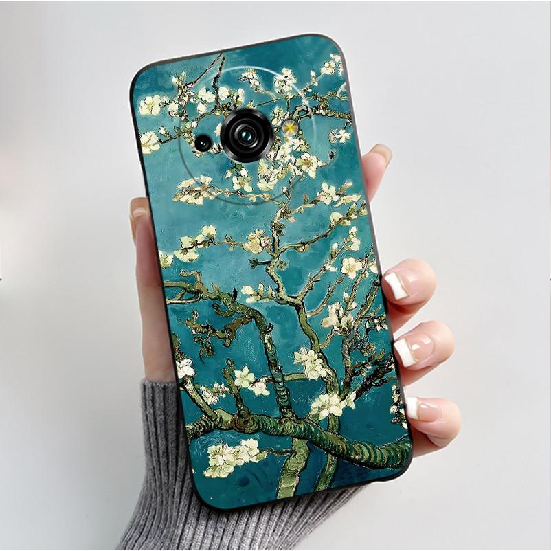 Phone Case For Oukitel C59 Pro Casing Luxury Fashion Butterfly Flower Cellphone Cases Black Jelly Soft Slim Silicone Back Cover