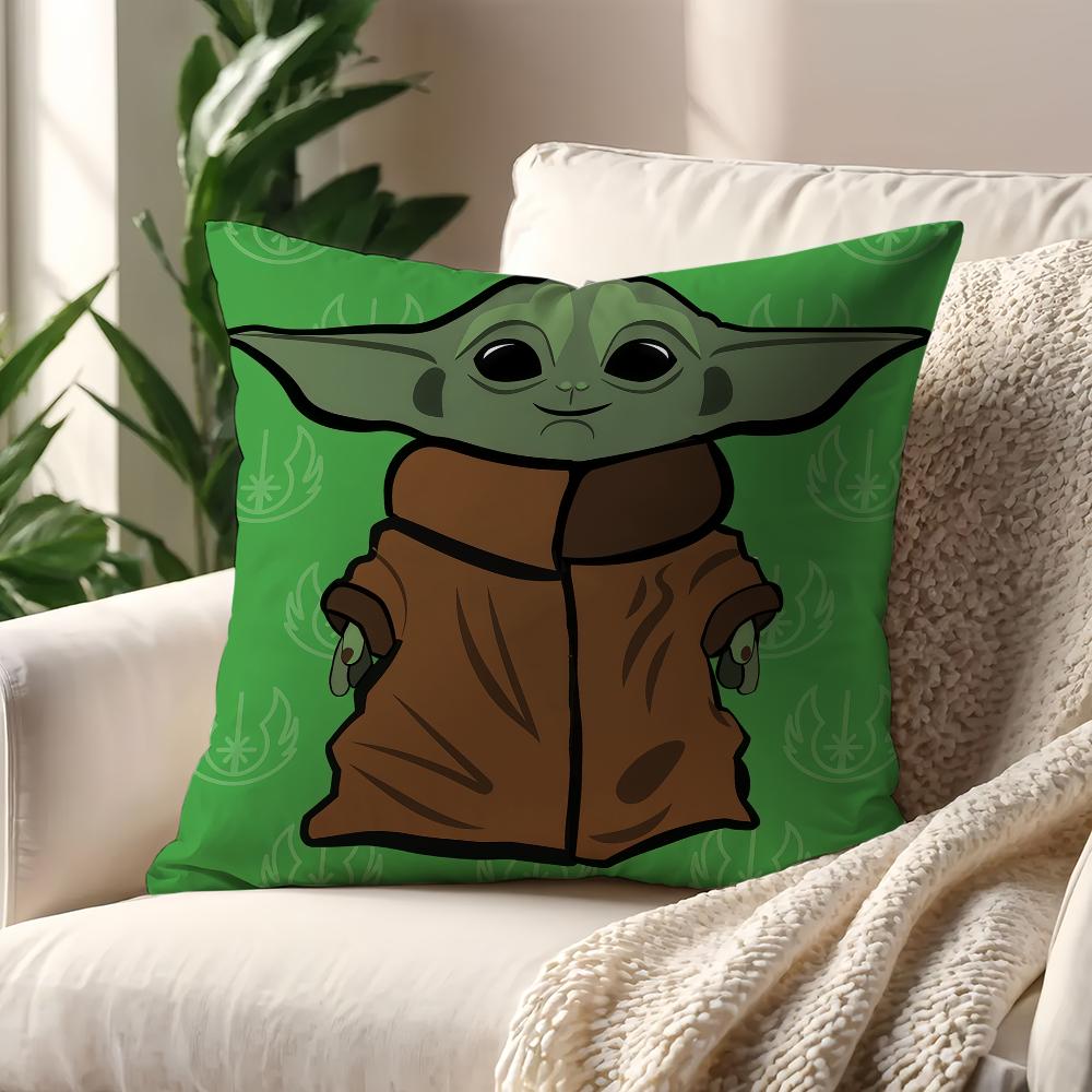 S-Star Wars-S G-Grogu Baby Yoda Kawaii cushion cover For Pillow Printing Sofa Decoration Home Car Room Office Nordic Simplicity