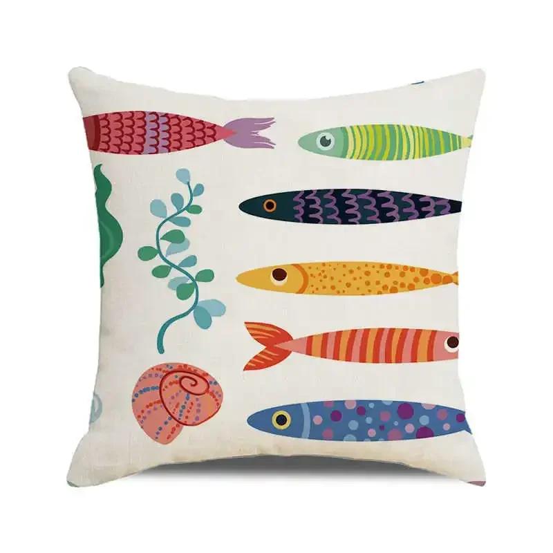 Beautiful Fish Pillowcase for Pillow Shark Pillow Case Decorative Cushion for Elegant Sofa Pillow Cover Interior for Home Decor