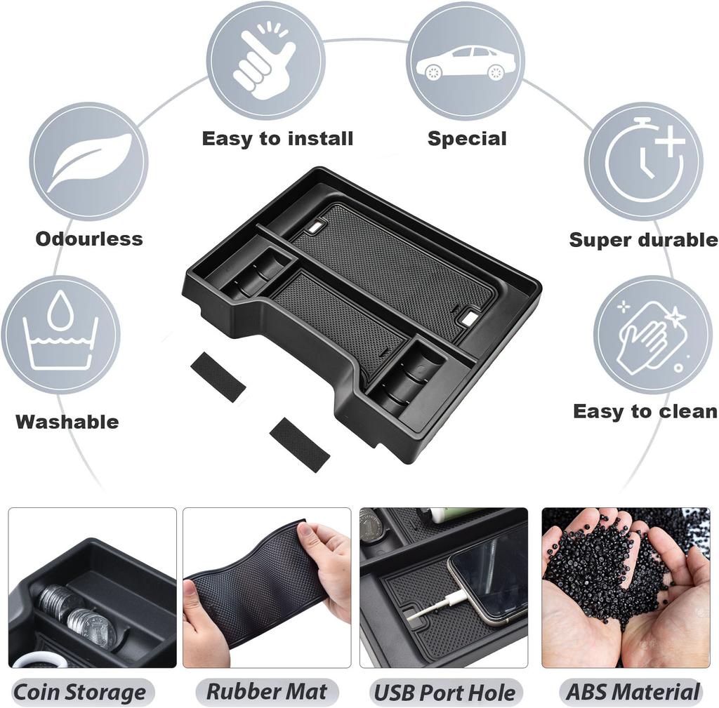 Center Console Organizer Gear Shift For 2019-2025 Chevy Silverado/GMC Sierra 1500 Full Console w/Bucket Seats Only Storage Box