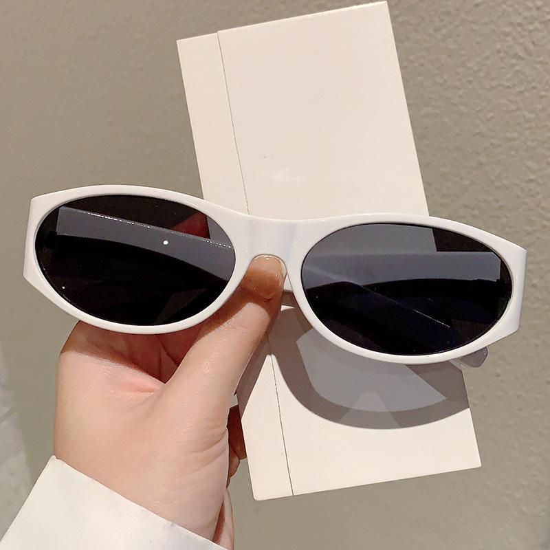 Luxury Designer Vintage Oval Sunglasses Women Men Trendy Punk Popular Sexy Outdoor Eyewear Sun Glasses