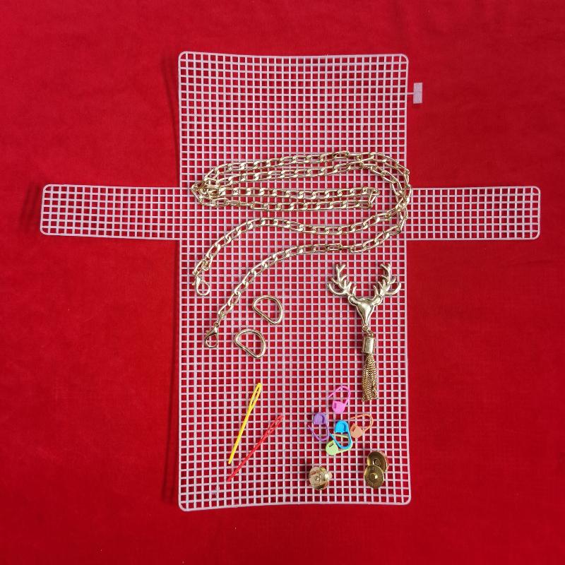 DIY Knitting Crochet Bags Kit Mesh Plastic Canvas Sheets Ribbon Set For DIY Craft Shoulder Bags Accessories Tool With Knitting