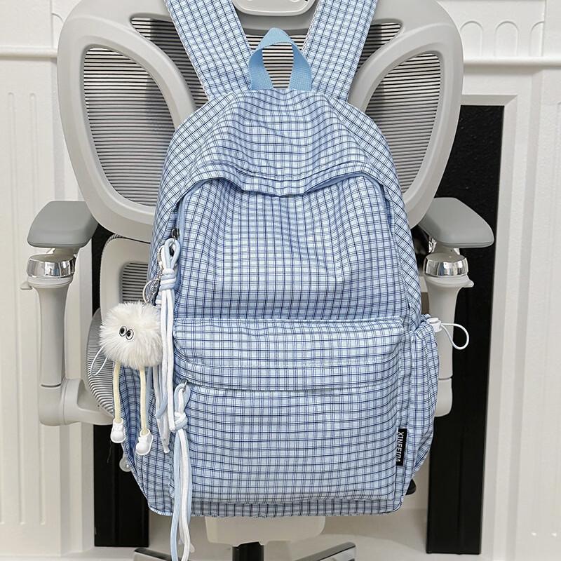 Li Shen Women's Plaid Travel Backpack