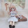 Oblečení pro 1/6 BJD panenku Roztomilé šaty Sukně Pokrývka hlavy 30cm Princezna Panenka Ležérní Kostým Oblečení Doplňky pro panenky Dívka DIY Hračka Dárky