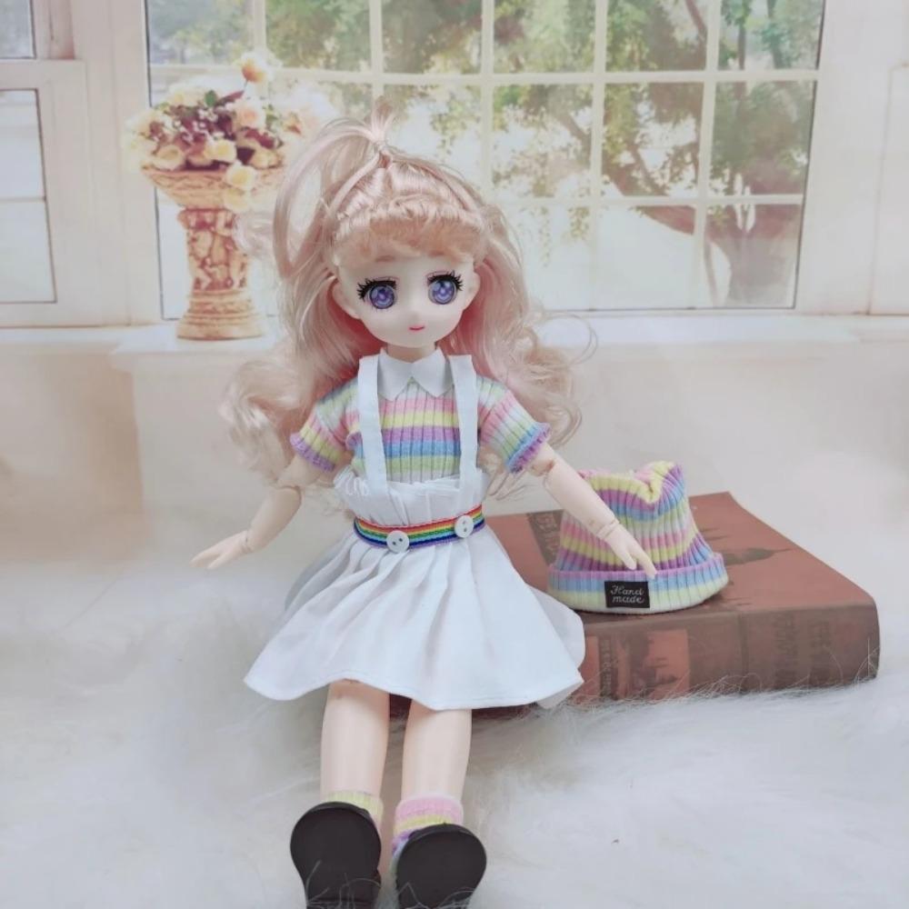 Oblečení pro 1/6 BJD panenku Roztomilé šaty Sukně Pokrývka hlavy 30cm Princezna Panenka Ležérní Kostým Oblečení Doplňky pro panenky Dívka DIY Hračka Dárky