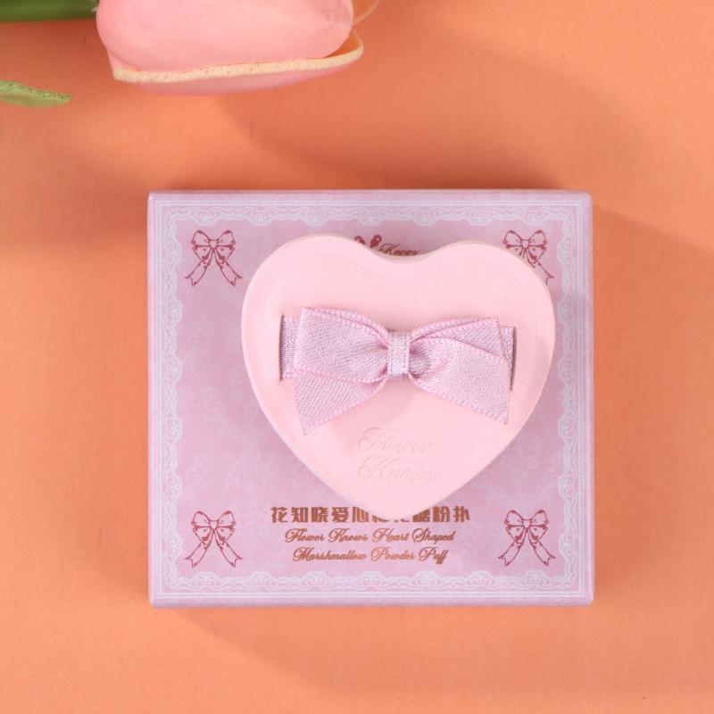 1Pcs Heart Bow Makeup Powder Puffs That Can Be Used In Both Dry And Wet Combinations Cotton Candy Air Cushion Powder Puff