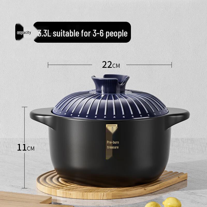 Pentola per stufato in argilla smaltata stile giapponese Chambersen