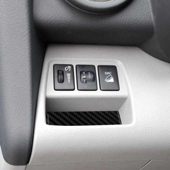 Carbon Fiber Headlight Switch Storage Box Mat Cover For Toyota RAV4 2006-2012
