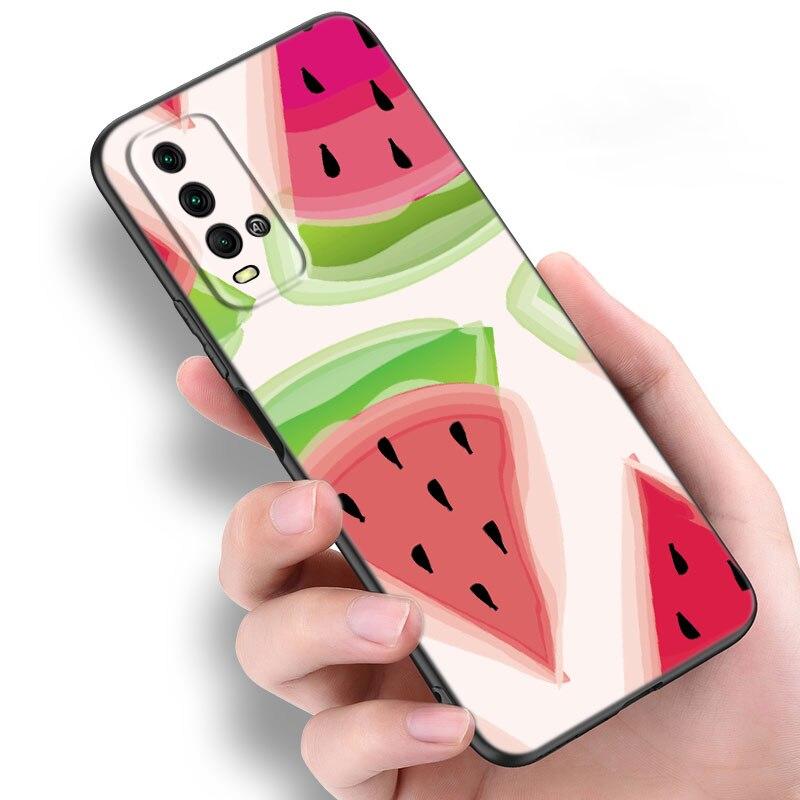 Letni Owoc Wiśnia Etui na Telefon Dla Xiaomi Redmi Note 10 9 Pro Max 10S 10T 9A 9C 9S 9T 8A 8T 8 7 Pro Miękkie TPU Czarne Etui