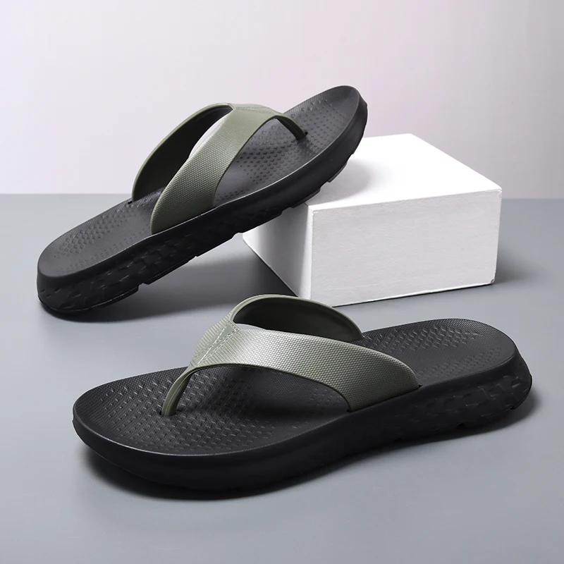 

Мужские шлепанцы с открытыми пальцами, легкая мужская пляжная обувь с поддержкой свода стопы, удобные повседневные сандалии, тапочки для мужчин, zapatos 40 зелёный