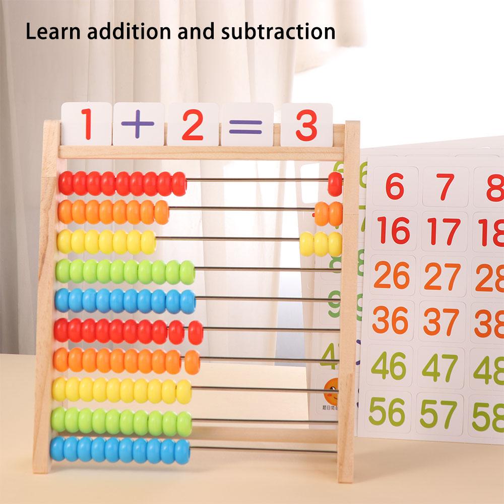 Calculating Beads Number Arithmetic Abacus Wooden Early Math Learning Toy  3-6 Year Olds Toys