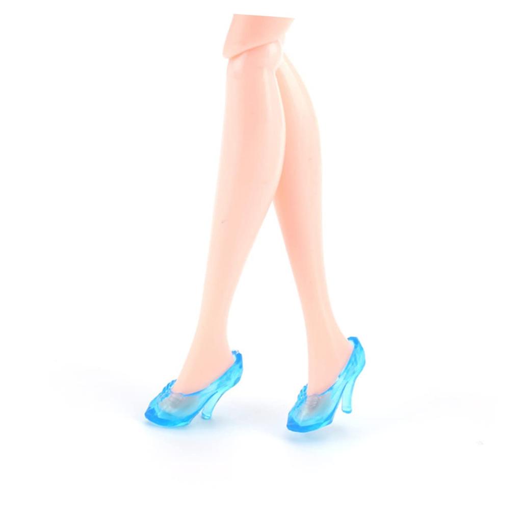 Alasum 30 Pairs Mini High Heel Shoes Set for Dolls, Crystal-Like Plastic, Dollhouse Decoration, 3.00 X 1.50 X 1.00 Cm, Miniature Shoes for Girls, Toy