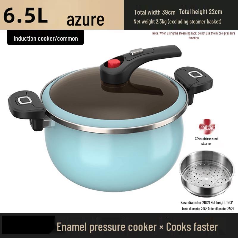

UTOO 6.5L Non-stick Enamel Micro Pressure Cooker