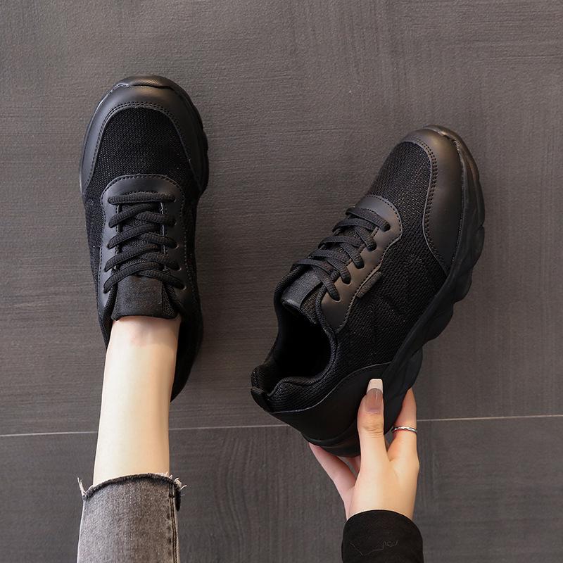 Damen Leichte Rutschfeste Schnür-Laufschuhe: Atmungsaktiv, Bequem & Verschleißfest für Freizeit, Reisen und Arbeit