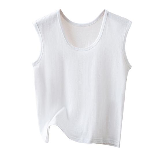 

Женская летняя майка-топ большого размера из хлопка, длинная, эластичная, без рукавов, многослойная майка-майка, свободные базовые футболки на бретелях XL белый