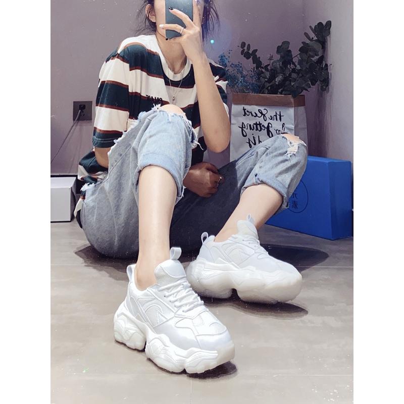 

Повседневная спортивная обувь, женские весенние новые кроссовки для бега, женская обувь для папы на толстой подошве, маленькие белые туфли хорошего качества, женские туфли 40