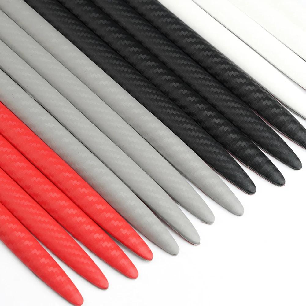 4 Stück 41 cm Autotürschutz Antikollisionsstreifen Kohlefaser Auto Stoßstange Gummischutz Schutz Kratzaufkleber Zierleisten