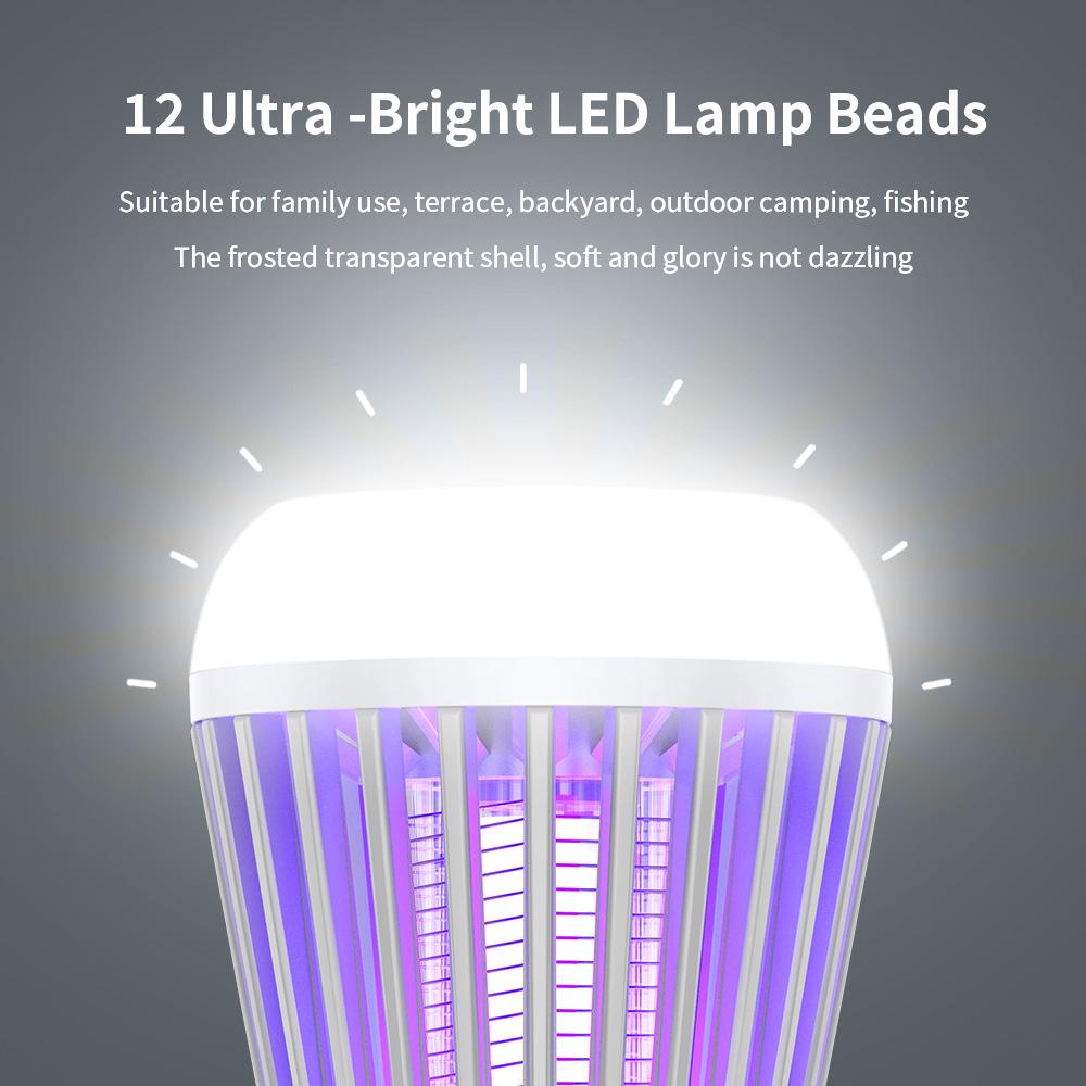 Lampe anti-moustiques silencieuse à double fonction 2024 pour le camping intérieur et extérieur