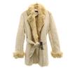 INED Fake Mouton Coat 9 Beige Women Used