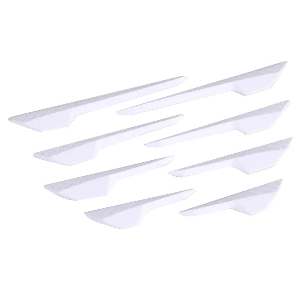 8Pcs Car Spoiler Front Bumper Fin Splitter Anti-Collision Carbon Fiber Look Rubber Protector Guards Car Protector