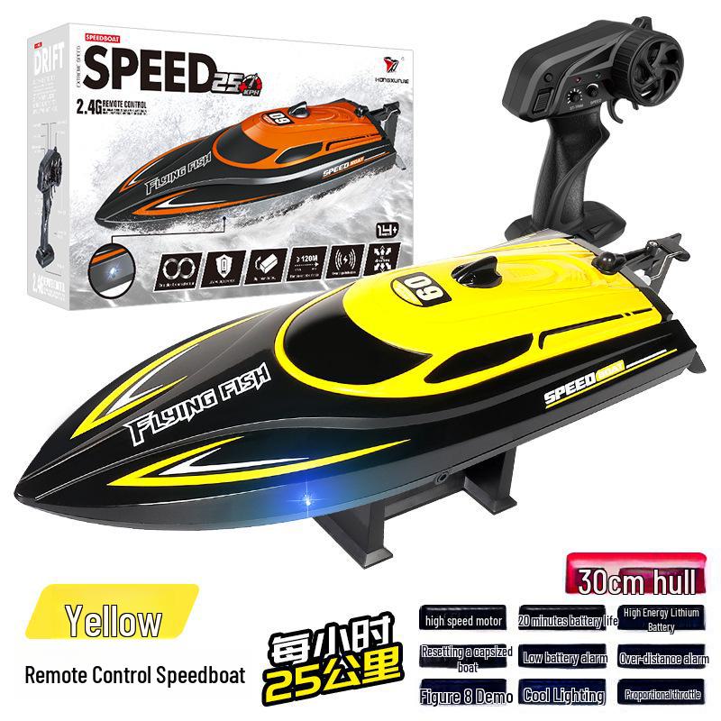 HJ812 High-Speed Remote Control Racing Boat - 2.4G Electric Water Toy, 25 Km/h.