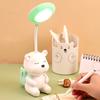 Cartoon Backpack Bear Desk Lamp USB Rechargeable Flexible Gooseneck Table Reading Light Home Office Bedroom Bedside Night Light