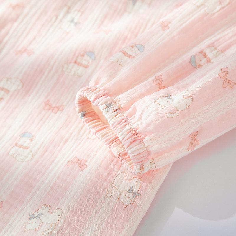 Women's Spring & Autumn Cotton Long Sleeve Pajama Set with Pockets - Wearable Outdoors
