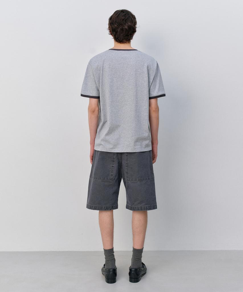 INSILENCE Duck Cotton Stand-Up Shorts Faded Grey