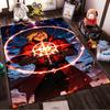 "Anime Style Carpet with Hero in Red Cloak, Magic Circle Pattern" Suitable for use as an anti-slip for living room bedroom sofas
