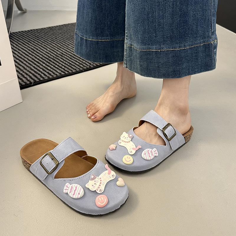 Thick-soled Hole Shoes Women's 2025 Summer New Fashion Soft-soled Bag Head Beach Cool Slippers Outside Wearing Shit Feeling