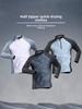 Men's Quick-Dry Half-Zip Tracksuit: Long-Sleeve Top & Trousers for Running and Fitness.