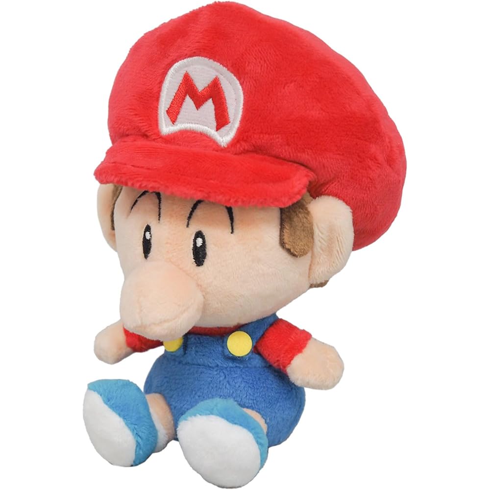 

San-ei Super Mario All Star Collection Baby Mario Plush Toy 10cm x 11cm x 15cm