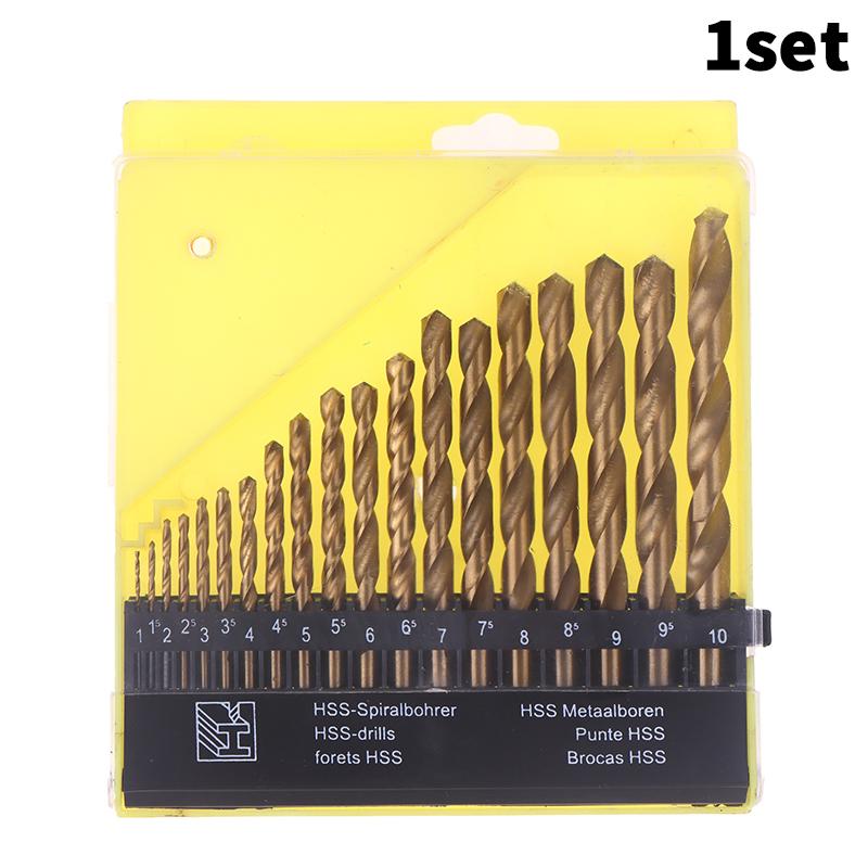 

Набор из 19 шт. кобальтовых метрических сверл M35 с круглым прямым хвостовиком 1 мм-10 мм, подходит для нержавеющей стали, твердого металла