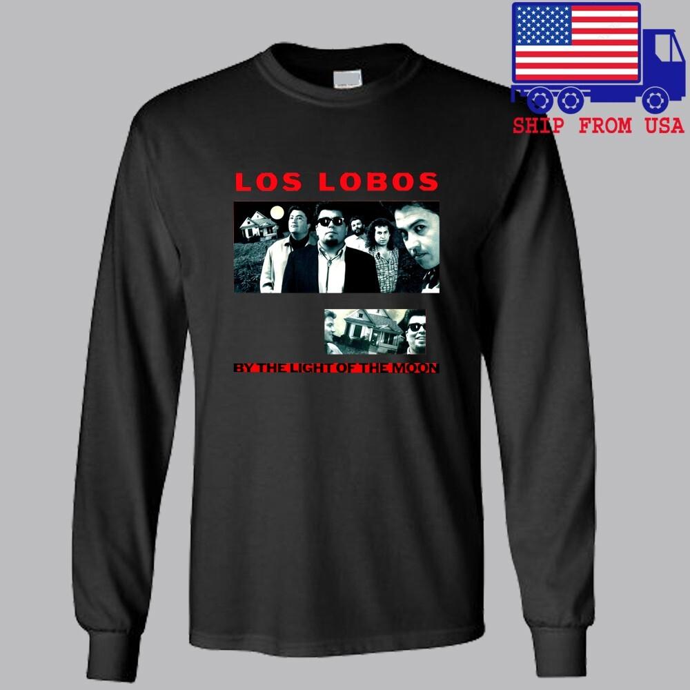 

Los Lobos By The Light Of The Moon Men#039;s Black Size S to 3XL Unisex T-Shirt XXL