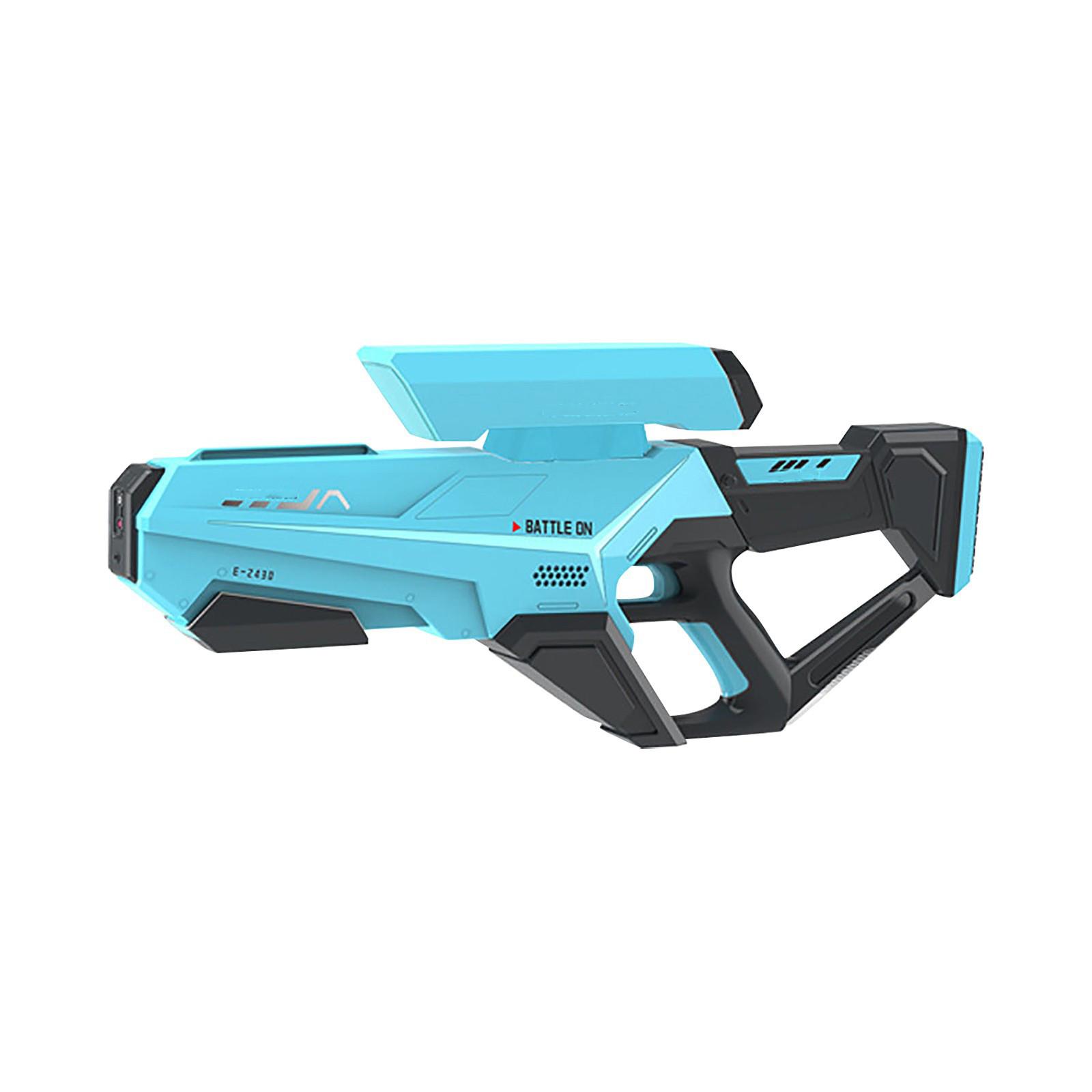 

Мощный электрический водяной пистолет для детей/взрослых, автоматические водяные пистолеты, водяные пистолеты-бластеры для летних игрушек для бассейна/пляжа One Size синий